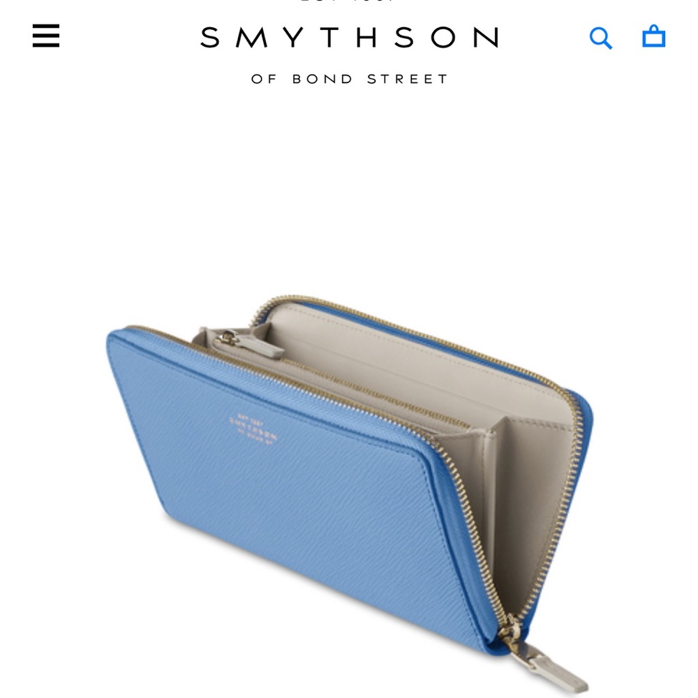 Smythson Panama Zip around wallet